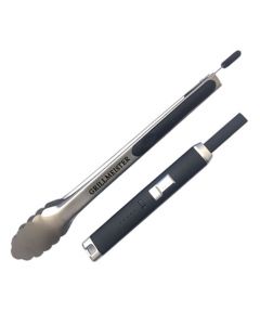 Grillzangen-Set mit Gravur im Geschenkkarton SILBER 