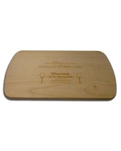 Frühstücksbrett Ahorn 14x24 cm mit mittlerer Gravur  