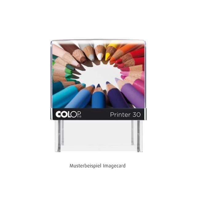 Colop Printer Kinderstempel mit Namen und Schulmotiv SCHWARZ BLAU