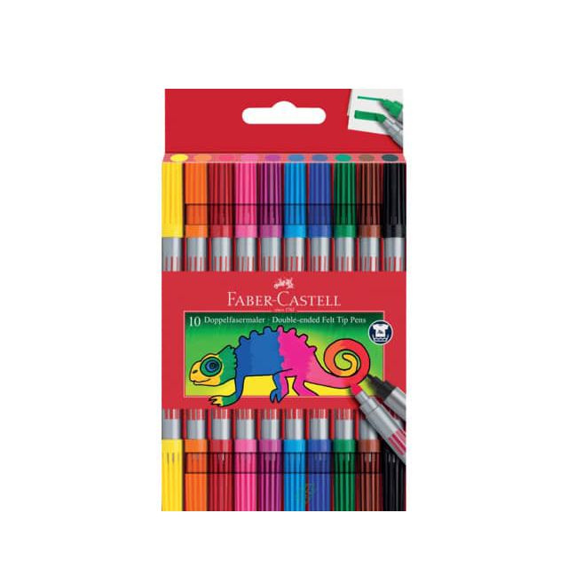 FABER CASTELL Doppelfasermaler 10er Etui  