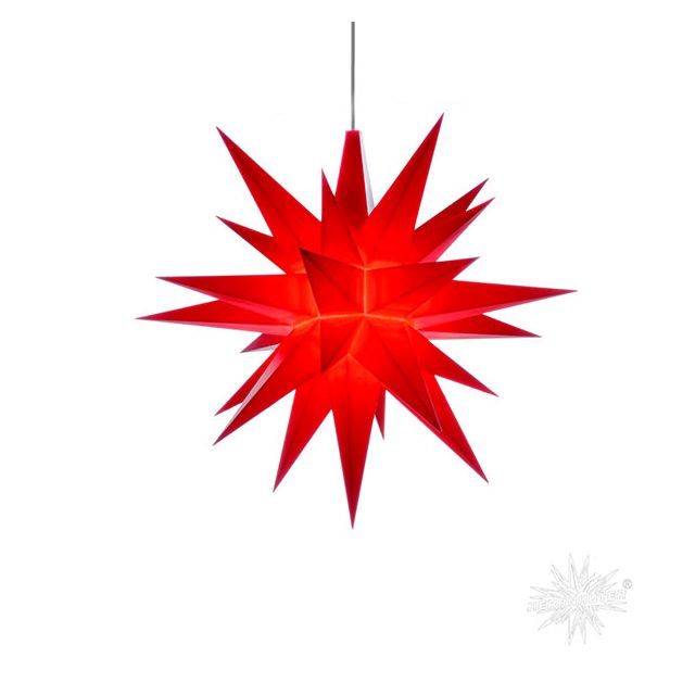 Herrnhuter Stern rot ca. 13 cm mit LED